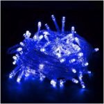 100 Luces lineal 7m azul musical cable transparente