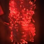 300 Luces lineal 21m rojo musical cable transparente