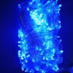 400 Luces lineal 28m azul musical cable transparente
